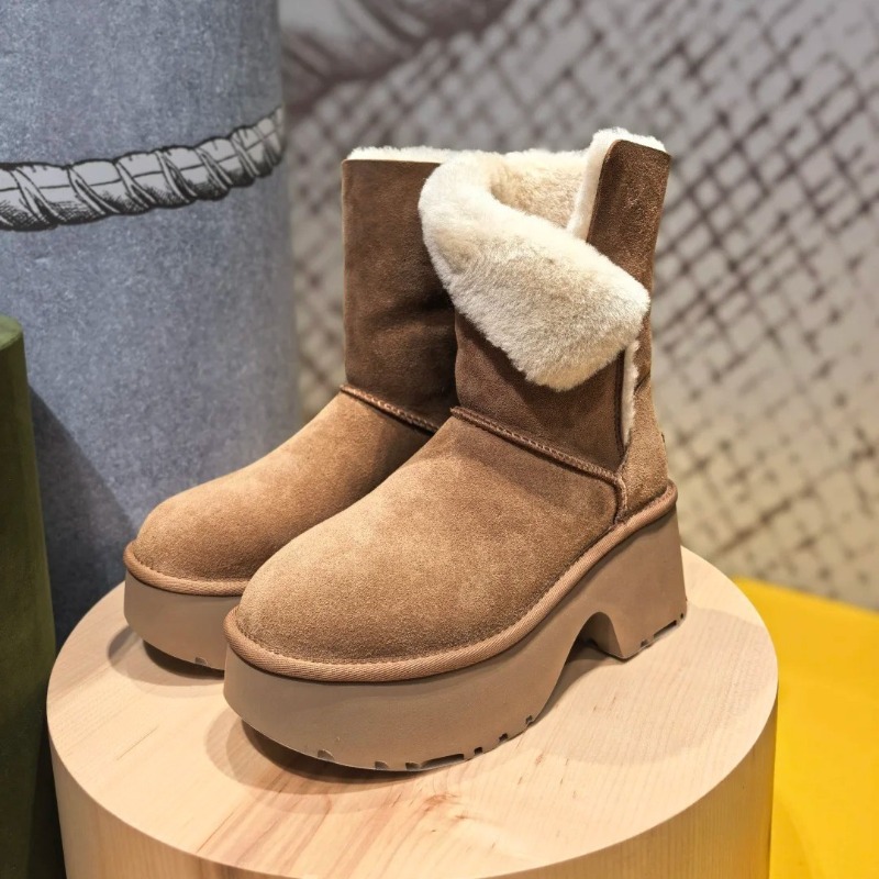 Korean Lifestyle Aesthetic - Kadın Kar Botları Moda Süet Günlük